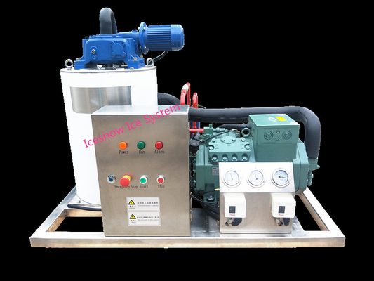 kopen 1 ton industriële zeewatervlok-ijsmachine voor vissersvaartuigen online manufacture