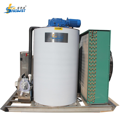 kopen Volledig automatische 3 ton roestvrij staal vlok-ijsmachine voor broodverwerking Watervoedingsdruk 0.1Mpa-0.6Mpa online manufacture