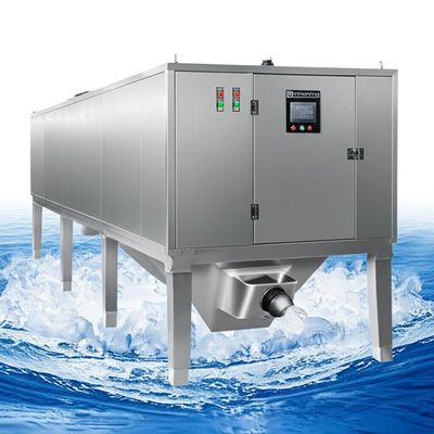 kopen 53.8kw Refrigerating Capacity Freshwater Flake Ice Machine with 1.5-2.5mm Ice Thickness and 500KG Storage Capacity online manufacture