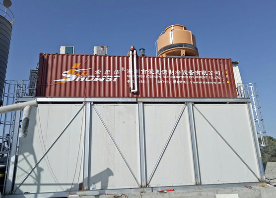 Containerbeton koelsysteem ijsfabriek 30T