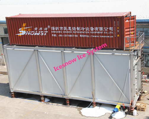 Fabriek voor 30T-container-vlok-ijsmachines voor betonsysteem