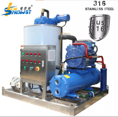 5000 kg industriële zeewater ijsvlokken maken machine 304/316 roestvrij staal