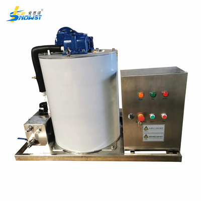 Automatisch PLC-besturingssysteem 1T/dag Zeewater Flake Ice Evaporator Drum Machine